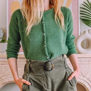 Sézane Gaspard sweater in S in green jade